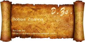 Dobsa Zsanna névjegykártya